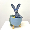 Anouk de Groot: Me and duck in a tub, keramiek, 24 x 13 x 14 cm. 325 euro