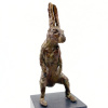 Arno Goossens: Staande haas, brons 3/12, 25 x 10 x 10 cm. 750 euro