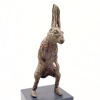 Arno Goossens: Staande haas, brons 4/12, 25 x 10 x 10 cm. 750 euro