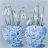 VERKOCHT Sanne Kuiper: Tweeling (2026) acryl op doek, 70 x 70 cm.