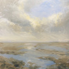 Dimitri Feenstra: Langs het wad (2026), acryl op paneel, 23 x 23 cm. 260 euro