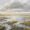 Dimitri Feenstra: Zilverlicht (2026), acryl op paneel, 23 x 33 cm. 295 euro