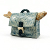 Edith Madou: Schoolvis, keramiek, 9 x 15 x 7 cm. 125 euro