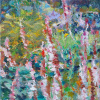 Ellen Geerts: Roze Persicaria, olieverf op doek, 20 x 20 cm. 375 euro