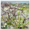 Ellen Geerts: Meidoorn 2, olieverf op doek, 20 x 20 cm. 375 euro
