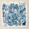 Ellen Geerts: Le jardin bleu/blauwe tuin, inkt op papier, 50 x 50 cm (lijst 65 x 65 cm). 650 euro