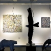 Jolanda van Gennip (schlilderijen) en Arno Goossens (bronssculpturen) in Galerie Posthuys (december 2018)