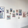Sanne Kuiper op de achterwand van de galerie (voorjaar 2025)