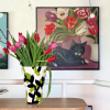 Gert de Mulder (vaas) en Yvonne Zomerdijk (schilderij) tijdens TULP 2025.