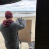 Maurice Christo van Meijel in zijn buitenatelier (Strand Paal 19 en een half)