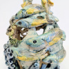 Gerrie Lulof: Dancing fishes (2026), aardewerk, 15 x 12 x 10 cm. 175 euro