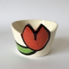 Gert de Mulder: K2+ rood, aardewerk, 8 x Ø12 cm. 24 euro