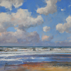 Gert-Jan Veenstra: Strand Texel, olieverf op paneel, 26 x 26 cm. 795 euro