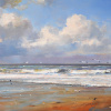 Gert-Jan Veenstra: Strand Texel, olieverf op paneel, 20 x 25 cm. 495 euro
