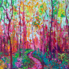 Gertjan Scholte-Albers: Extraspectral NL Forest (2020), olieverf op doek, 100 x 160 cm. 2.800 euro