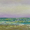 Gertjan Scholte-Albers: Strand met Noordzee (2020) olieverf op doek, 50 x 100 cm. 1.500 euro