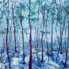 Gertjan Scholte-Albers: NL blue snow (2025), olieverf op doek, 100 x 140 cm. 2.700 euro