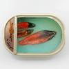 Ortaire de Coupigny: Sardineblikje (medium), mixed media, 11 x 16 x 4 cm. 170 euro