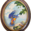 Marianne Aulman: IJsvogel (2026), mixed media, 28 x 24 cm. 195 euro