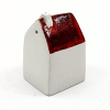 Jacqueline Tijssen: Minihuisje, porselein, 6 x 4 x 3 cm. 18 euro