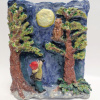 Jeannet Klement:Full Moon (2023), aardewerk, 30 x 27 x 6 cm. 650 euro
