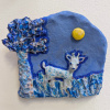 Jeannet Klement: Deer in the night (2023-2025), aardewerk, 18 x 22 x 3 cm. 175 euro