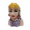 Jeannet Klement: Portret kersenoorbellen 1 (2025), keramiek, 13 x 11 x 8 cm. 195 euro
