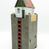 José Hattink: Meerpaal met vissershuis, steengoed, 29 x 11 x 11 cm. 350 euro