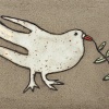 Kathja Smits: Duif (2022) steengoed, 15,5 x 23 x 3,5 cm. 200 euro