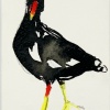 Laura Hoek: Waterhoen (2023), acrylinkt op papier, 8 x 6 cm. 32,50 euro