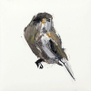 Laura Hoek: Mus (2024), olieverf op papier, 7 x 7 cm. 47,50 euro