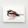 Laura Hoek: Mus (2024), olieverf op papier, 6 x 8 cm. 47,50 euro