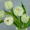 Maartje Strik: Vijf in een glas (2025), olieverf op linnen, 27 x 33 cm. 395 euro