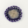 Marianne Aulman: Broche hortensia, mixed media, 7 x 5 cm. 35 euro