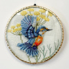 Marianne Aulman: IJsvogel 4, mixed media, Ø11,5 cm. 100 euro