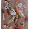 Marianne van Heeswijk: FlowerFishes I (2026), mixed media, 115 x 75 cm. 1.250 euro