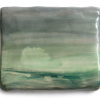 Marieke Peters: Clouds resting on water, mixed media op keramiek, 14 x 17 x 2 cm. 360 euro