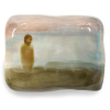 Marieke Peters: Seas of silence, mixed media op keramiek, 6 x 8 x 2,5 cm. 130 euro