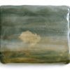 Marieke Peters: The quiet language of clouds, mixed media op keramiek, 14 x 17 x 2 cm. 360 euro