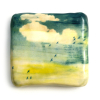 Marieke Peters: Quiet crossing, mixed media op keramiek, 11 x 11 x 2 cm. 230 euro