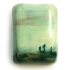 Marieke Peters: Shape of the flatland, mixed media op keramiek, 7,5 x 5,5 x 2 cm. 130 euro