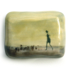Marieke Peters: The shape I take, mixed media op keramiek, 5,5 x 7,5 x 2 cm. 130 euro