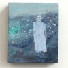 Marieke Peters: A new day, mixed media op hout, 11 x 9 cm. 230 euro