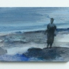 Marieke Peters: Barefoot through the sand, mixed media op hout, 13 x 17,5 cm. 350 euro