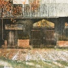 Schuur in Donderen (2021) houtsnede 2/8, 58 x 63 cm