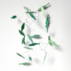 Maurice Christo van Meijel: Schooltje groen III (2025) papier, drukinkt en draad, circa 30 x 20 x 10 cm. 150 euro