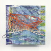 Maurice Christo van Meijel: Rechtsomkeert (2026), drukinkt en papier op doek, 20 x 20 cm. 195 euro