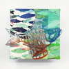 Maurice Christo van Meijel: Oranje rolmops (2026), drukinkt en papier op doek, 20 x 20 cm. 195 euro
