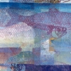 VERKOCHT Noordzeevis V, monoprint, 77 x 30 cm