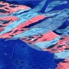 Maurice Christo van Meijel: Zijstroming (2023) drukinkt op papier op doek, 50 x 80 cm. 900 euro.
